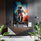 Astronaut Brushed Aluminum Dibond Wall Art.